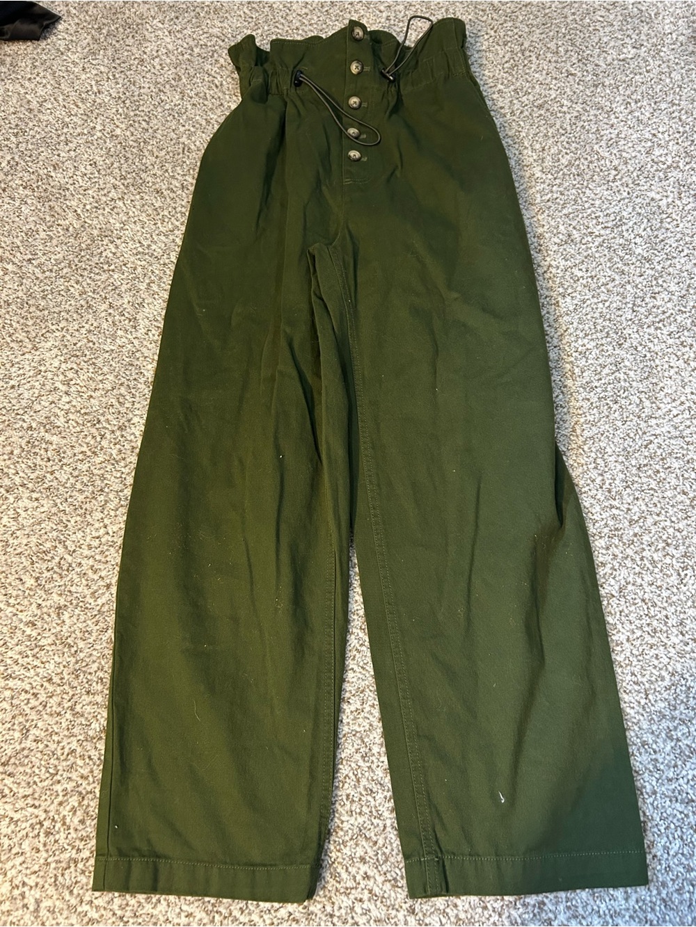 Urban Outfitters Olive Green Cargo Paperbag Pants